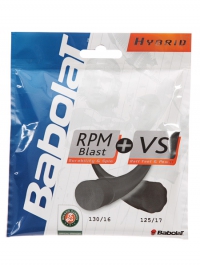 Теннисные струны BABOLAT Hybrid RPM Blast + VS (RPM Blast 125/17 + VS 130/16: 28кг/62 lbs + 30кг/66 lbs)