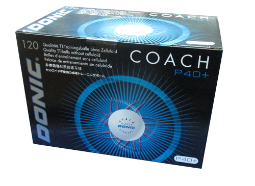 Мячи для настольного тенниса DONIC Coach P40+ бел. 120 шт.