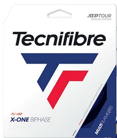 Теннисная струна TECNIFIBRE X-One Biphase (12м) ( цвет- чёрный)  1,24;  1,3
